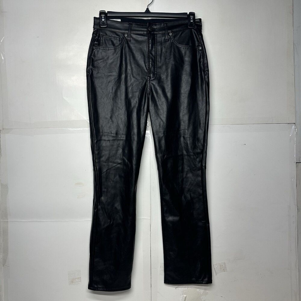 GAP Women’s Size 30 Vintage Slim High Rise Black Faux Leather Pants